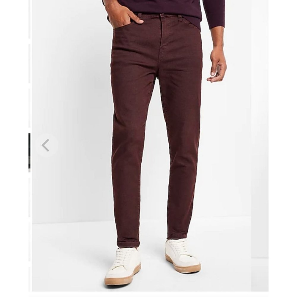 Levi 511 sz 34 x 30 burgundy denim jeans